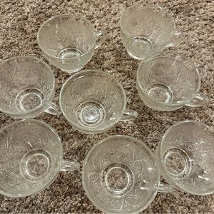 Vintage 8 Anchor Hocking Sandwich Glass Punch Cups